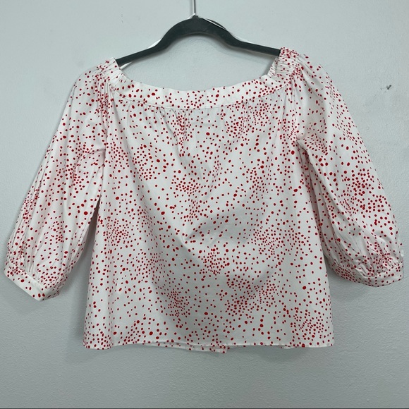 H&M Off Shoulder Button Down Crop Top | Size 2 - Picture 7 of 14